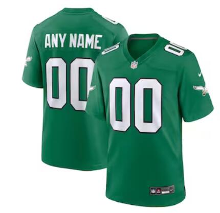 2023 NFL Men Nike Kelly Green Philadelphia Eagles Alternate Custom Game Jersey->customized nfl jersey->Custom Jersey